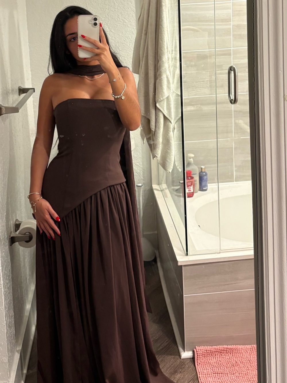 MALIYAH MAXI DRESS - PLUM BROWN